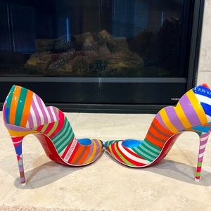 Christian Louboutin HOT CHICK 100 Scallop Heels Pumps Shoes Grand BainStiletto